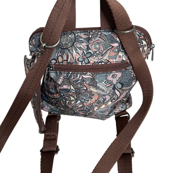 Sakroots Womens Convertible Mini Backpack Sling Bag With ID Wristlet Repreve Fab - Picture 3 of 14